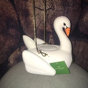 NWT Kate Spade inflatable swan purse